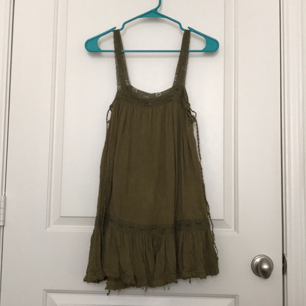 Free People olive green tunic/mini dress